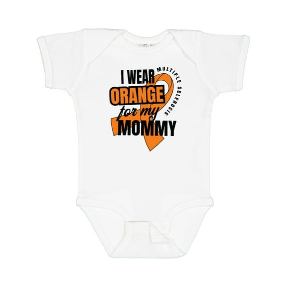 Inktastic I Wear Orange for My Mommy Multiple Sclerosis Awareness Boys or Girls Baby Bodysuit