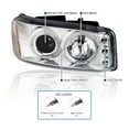 thumbnail image 3 of Spec-D Tuning Chrome Housing Clear Lens LED Halo Projector Headlights + Bumper Lights Compatible with 2001-2006 GMC Yukon Denali  Models, Left + Right Pair Headlamps Assembly, 3 of 7