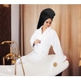 thumbnail image 5 of Utopia Towels 8 Piece Luxury Towel Set, 2 Bath, 2 Hand, and 4 Wash Cloths, 600 GSM Ring Spun Cotton, Highly Absorbent Viscose Stripe Towels, Ideal for Everyday use, Black, 5 of 9