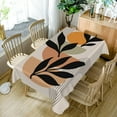thumbnail image 5 of 60x84inches Mid Century Boho Tablecloth Abstract Minimalist Arch Leaf Semicircle Sun Contemporary Modern Table Cloth Polyester Fabric Waterproof Table Cover for Kitchen Dining Room Home Decor, 5 of 7