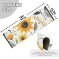 thumbnail image 5 of Yayeee Runner Rug for Bedroom 2'x6' Machine Washable Hallway Non Slip Mat, White Watercolor Sunflowers, 5 of 8