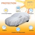 thumbnail image 2 of Unique Bargains Silver Tone 170T Car Cover All Weather Scratch Rain Snow Heat Resistant, 2 of 9
