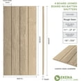 thumbnail image 2 of Ekena Millwork 22"W x 38"H Rustic Four Board Joined Board-n-Batten Rough Sawn Faux Wood Shutters w/No Batten (Per Pair), Primed Tan, 2 of 11