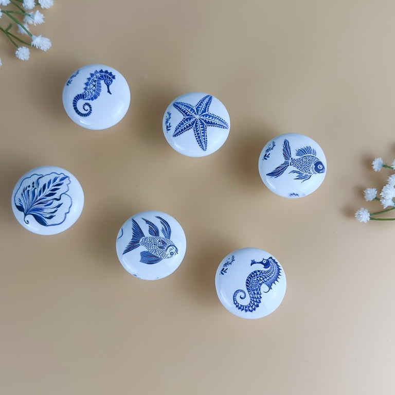beach theme dresser knobs Beach House Drawer Knob Cabinet Pull Glass Coastal Decor