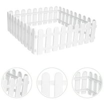 LEORX 8pcs Garden Fences White Plastic Decorative Fencing Homeowners Balcony Courtyard