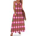 thumbnail image 1 of Patrón Mod de los años 60 - Vestido rosa sin mangas vestidos de fiesta elegantes para mujer 2024 vestidos de verano para damas 2024, 1 of 7