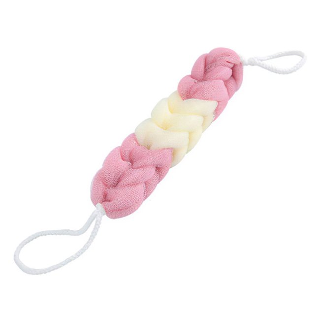 MesaSe Twist Back Strip Bath Towel Spiral Pattern Rub Back Long Bath Towel with Hanging Rope High Foaming for Bathing