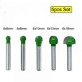 thumbnail image 2 of 5pcs 6mm Ball Nose Router Bit Set Round Box Solid Carbide Radius, 2 of 3