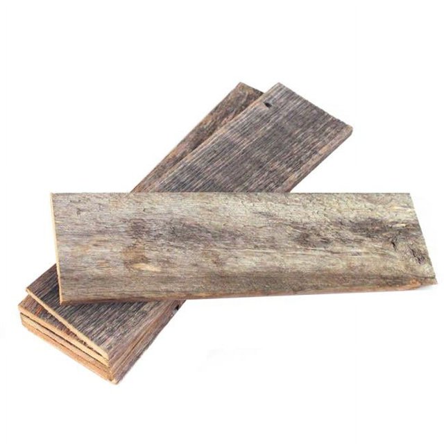 Lot de 6 Planches de Bois Gris Rustique Naturelles Patinées