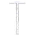 thumbnail image 1 of CAROOTU 30cm/12" Plastic T-Square Metric Ruler cm/inch Double Side Scale T Shaped, 1 of 6
