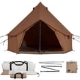 thumbnail image 2 of (2 pack) WHITEDUCK Regatta Canvas Bell Tent - w/StoveJack, Waterproof, 4 Season Luxury Camping and Glamping Yurt Tent Outdoor (10' (3M), Water Repellent, Desert Red), 2 of 7