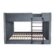 thumbnail image 2 of Litera Individual Hawkins Tapizada en Terciopelo Velvet Gris con Estructura Metálica y Escalera Frontal – Bossa, 2 of 10