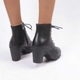thumbnail image 6 of Babysbule Womens Shoes Clearance, Autumn And Winter Thick Heel Lace Pp Nude Boots High Heel Ankle Boots Women, 6 of 8