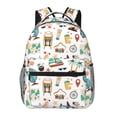 thumbnail image 1 of Kdxio Travel1 Pattern Casual Student Backpack Lightweight Daypack Laptop Compartment Travel School Ergonomic Canvas Multi Pocket Design-One Size, 1 of 5