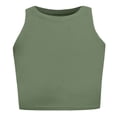 thumbnail image 2 of SNKSDGM July 2025 Girls T Shirts Girls Tank Tops Kids Athletic Tank Ribbed Knit High Neck Crop Tops for Gym Yoga Tops for Teens Trendy Under 10 14-15 Years, 2 of 5