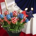 thumbnail image 3 of BiFandian Independence Day Artificial Flowers, Stars and Stripes Rose Flowers Decorations, American Flag Floral Table Centerpiece for 4th of July, Patriotic Decor Fake Flower for Celebration, 3 of 9