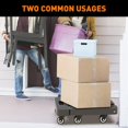 thumbnail image 2 of BOSPA Folding Hand Truck, Black, 500 LB Heavy Duty Luggage Cart, 2 of 8