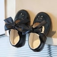 thumbnail image 2 of SERTG Girls Mary Jane Shoes with Scalloped Big Bow Soft Non Slip Patent Leather Dress Shoes for Daily and formal Occasions(4.5-5 Years), 2 of 5
