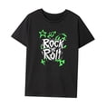 thumbnail image 3 of Camiseta para mujer, ropa deportiva de verano, camisetas de verano a la moda para mochilero, uso diario Negro, 3 of 7