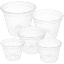 Monyance orchids pots 5pcs Orchid Pots w/ Drain Holes - Root Control Planting Pot(4.33X4.33X3.15Inches)