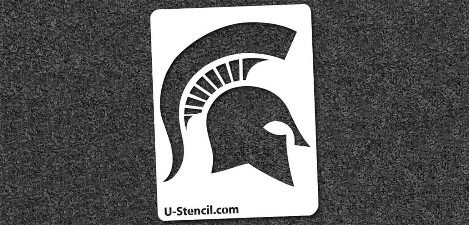 NCAA Michigan State Spartans Collegiate Spartan Helmet Mini Stencil Kit ...