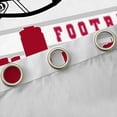 thumbnail image 4 of Homewish Boys Ball Lover Blackout Curtains Set of 2 (52x84 Each),Rugby Football Sport Window Curtains,Red White Gray Curtains and Drapes For Teens,Ultra Soft Home Decor, 4 of 6