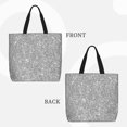 thumbnail image 2 of Balery GlitterSilver Bolsa de Mano para Mujeres con Cremallera, Bolsa de Gimnasio con Compartimentos, Bolsa para Laptop, Bolsa para Trabajo, 2 of 6