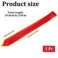 thumbnail image 2 of 59.06 Inch Long Red Satin Graduation Sash with Gold Trim Sublimation Honor Plain Grad Stole Unisex Smooth Silk Soft Classic End Sashes, 2 of 6