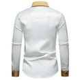 thumbnail image 3 of JTieacloth Mens Linen Shirts Men Fashion Casual Top Shirt Comfortable Button Shirt Top Long Sleeve Top White, 3 of 6