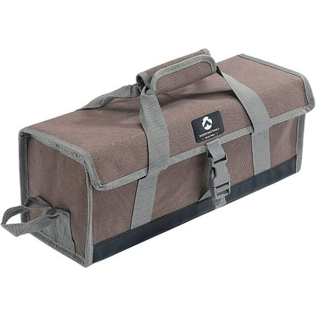 CAMPINGMOON Bottom Waterproof Outdoor Camping Tent Stakes Hammer Multi-Container Storage Box Bag (Canvas M Size(17.7-inch Length B-155C))