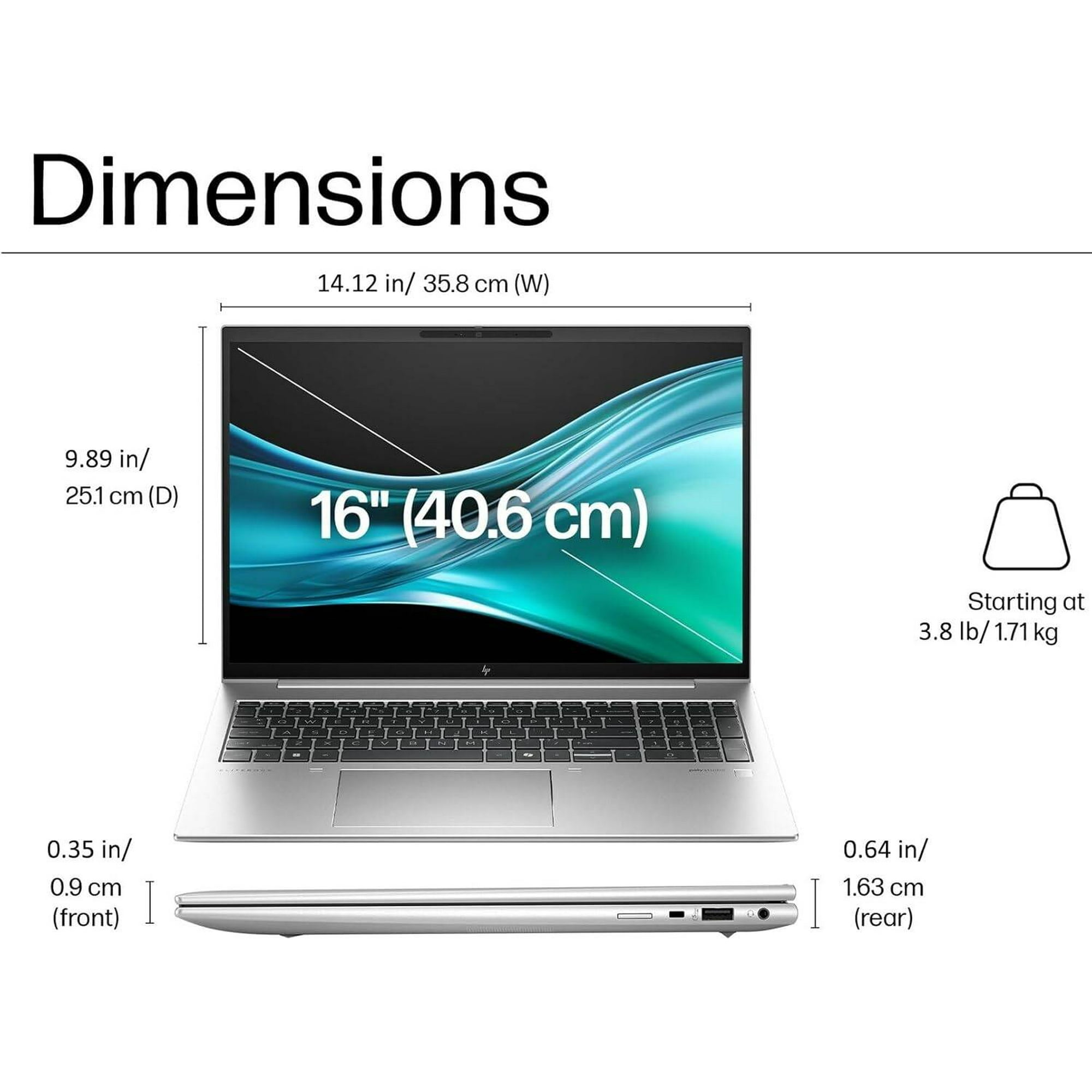 HP EliteBook 860 G11 16" FHD+ Business Laptop Computer, Intel Ultra 7 155U (Beat i7-1355U), 32GB DDR5 RAM, 1TB PCIE SSD, WiFi 6E, BT 5.3, Backlit Keyboard, Fingerprint Reader, Windows 11 Pro