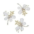 thumbnail image 2 of 3 Pcs Fancy Gold Tone Alligator Hair Clips Dragonfly Starfish Hair Clips Bridal Pearl Prom Hair Pins Wedding Hair Barrette Accessories Jewel Hair Pin for Women Girls, 2 of 3