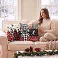 thumbnail image 2 of Sm:)e Merry Bright Hello Winter Christmas Trees Pillow Covers 18 x 18 Inch Set of 4, Xmas Holiday Outdoor Cushion Case for Sofa Couch, 2 of 8