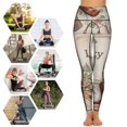 thumbnail image 5 of Women's High Waisted Yoga Leggings with Pockets，Bohemian Color，Tummy Control Non See Through Workout Athletic Running Yoga Pants, 5 of 6