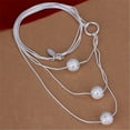 thumbnail image 3 of EOEMY Wholesale 925 Silver Wedding Necklace Jewelry Charm Women Lady Beads Chain N187, 3 of 3