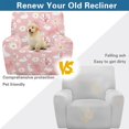 thumbnail image 4 of HELLHERO Rabbit and Daisy Pattern Recliner Chair Covers for Single Lounger Sofa, Brushed Anti Spill Recliner Chair Slipcover for Living Room Home Single Seat, 4 of 8