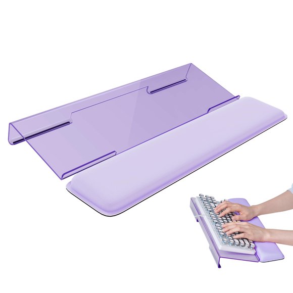Soporte para teclado Laborio con reposamuñecas morado ergonómico