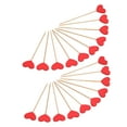 thumbnail image 4 of Heart Toothpicks, Heart Shaped Delicacy Poplar Skewers  For Birthday Parties For Weddings, 4 of 8