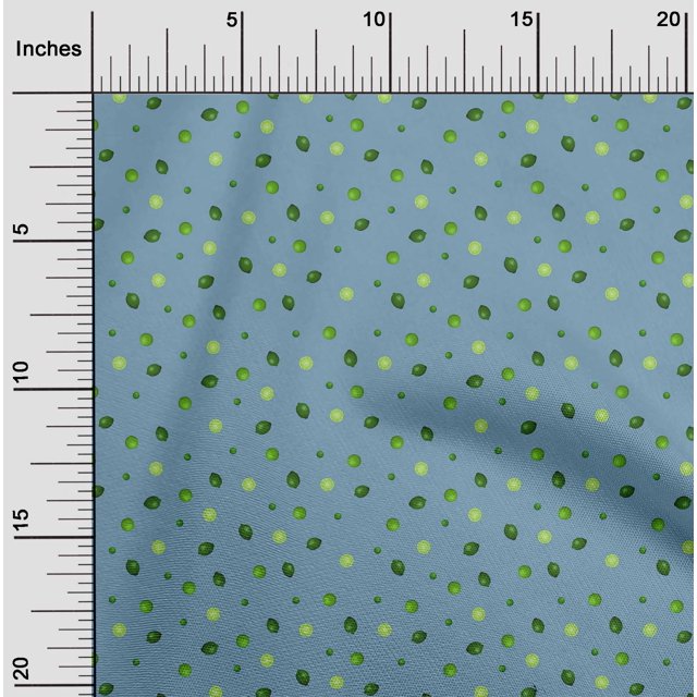 oneOone Viscose Chiffon Fabric Lemon Vegetable Print Sewing Fabric BTY 42 Inch Wide