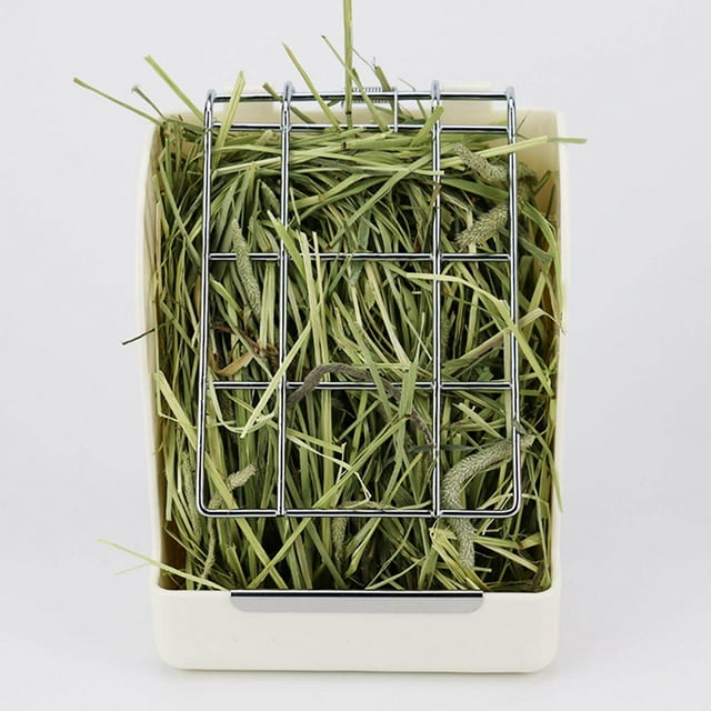 Langgg Small Animal Hanging Hay Rack Rabbit Feeder Stand for Herbivore Blue