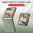 thumbnail image 3 of Designed for Motorola Razr 60 / Razr 2025 Folding Case, Carbon Fiber Texture + TPU, Shockproof Lightweight Slim Drop Protection Cover for Motorola Razr 60 / Razr 2025, Green, 3 of 11