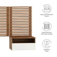 thumbnail image 5 of Modway Render Wall Mount King Headboard and Modern Nightstands in Walnut, 5 of 8