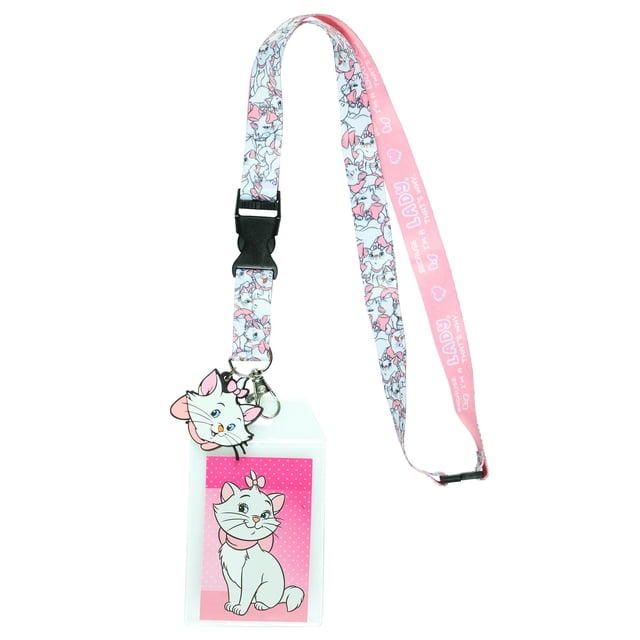 Cordón Disney Aristocats Marie Breakaway con soporte para tarjetas de identificación