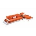 thumbnail image 4 of American Eagle AE-LD812L-ORG.IVR Orange/Ivory Multi-Color Faux Leather Sectional, 4 of 6