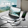 thumbnail image 2 of Cable USB C 3 en 1 Chubbycable Tri-Flex para cargador de Apple Watch, 2 of 6