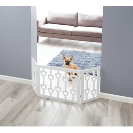 SFJC Foldable Freestanding Dog Gate With Door Indoor