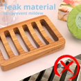 thumbnail image 2 of Slotted Bar Soap Holder 2PCS Teak Wood by HTB, Kitchen Wooden Sponge Holder, Self Draining Soap Dish for Shower, Sink, Bathroom, Bathtub, RV, 2 of 9