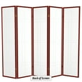 thumbnail image 6 of Red Lantern 6 ft. Tall Eudes Shoji Screen - Rosewood - 5 Panels, 6 of 6