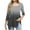 Black, variant on Blmnix Black Ladies Tops Gradient Long Sleeve Plus Business Tshirts for Women Scoop Neck Blouse