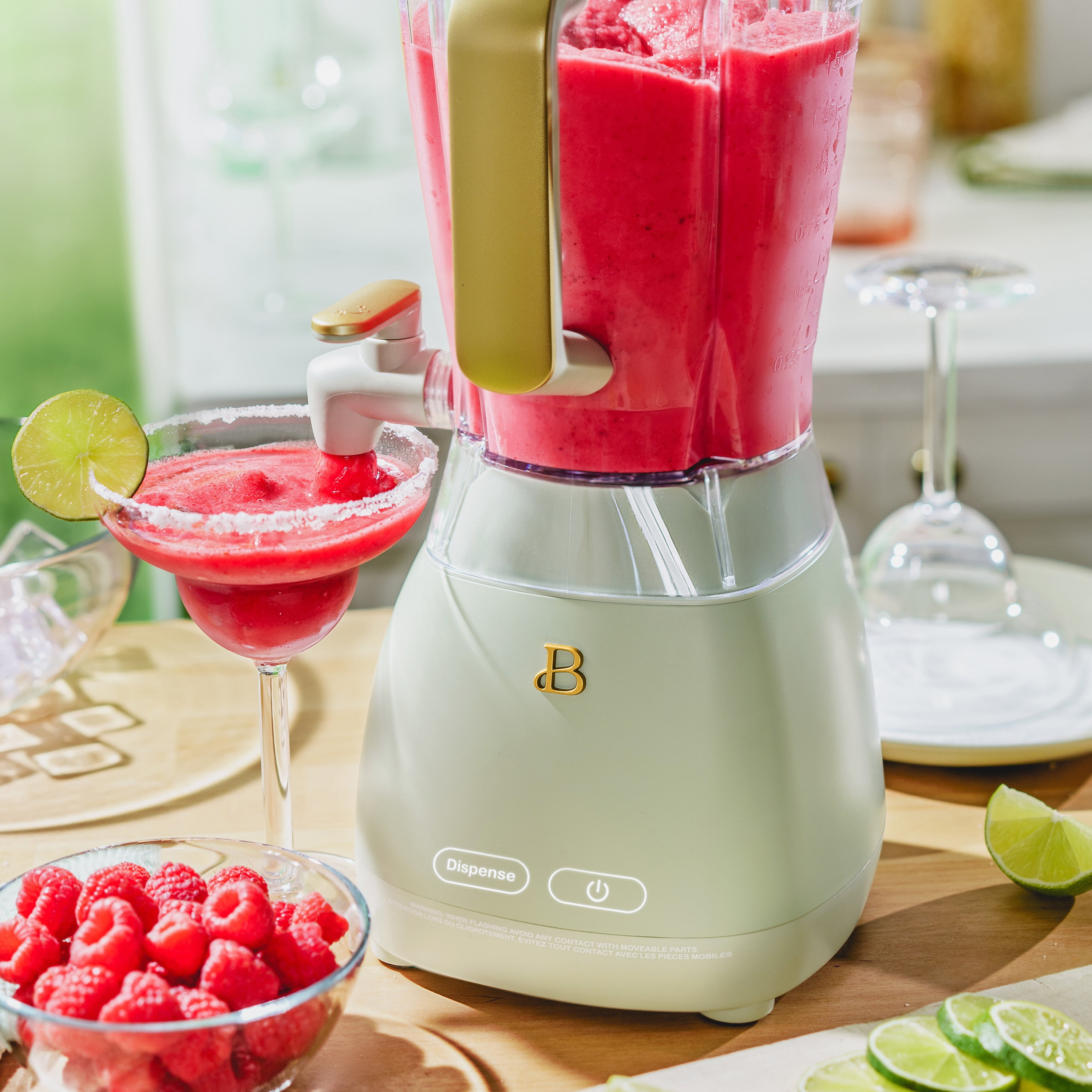 Beautiful Slush Crush 60 oz 4-Speed Frozen Drink Maker, Sage Green by Drew Barrymore